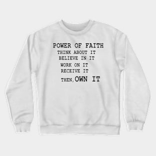 Power of Faith Illustration on White Background Crewneck Sweatshirt